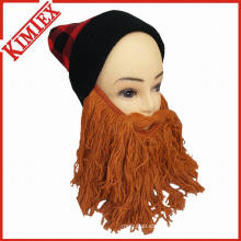 Moda de acrílico hecho punto franjas Beard Hat